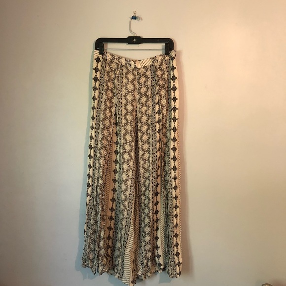 earthbound Pants - patterned split leg flowy pants
